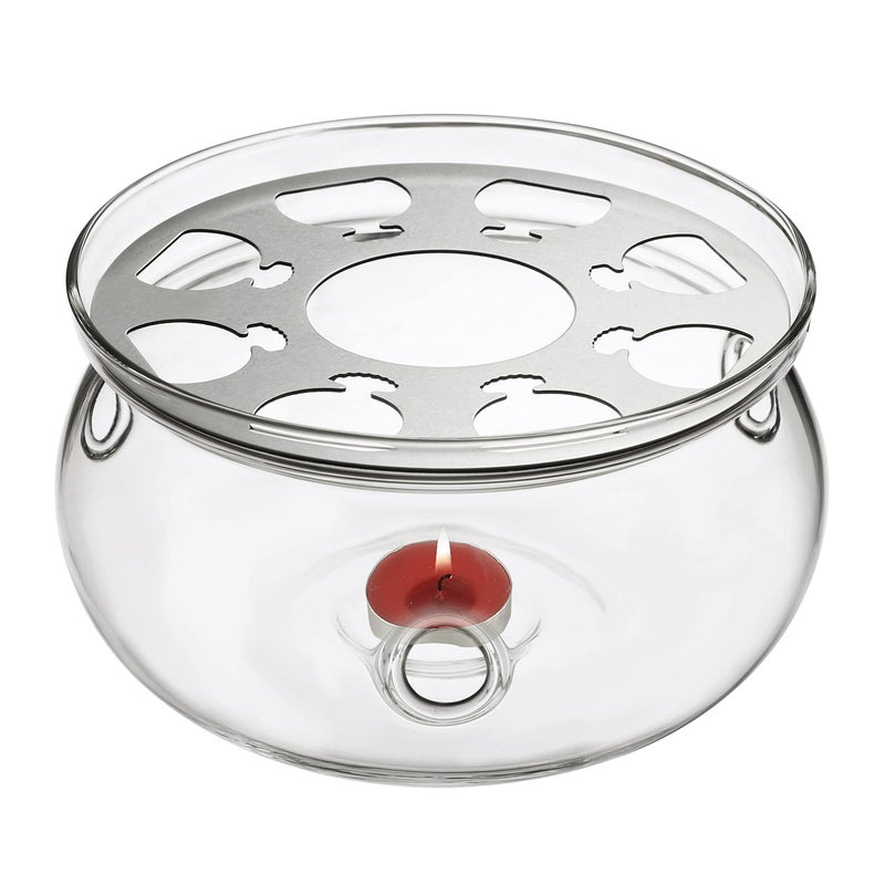 CnGlass Universal Glass Teapot Warmer Handcrafted with Heat Proof & Lead-Free Glass Tealight Warmer 5.3 in/13.5cm Diameter (Candle not Included) - Image 1